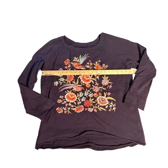 Johnny Was Los Angeles Joylove Light Embroidered Floral Sweatshirt Womens Size L - Picture 3 of 4